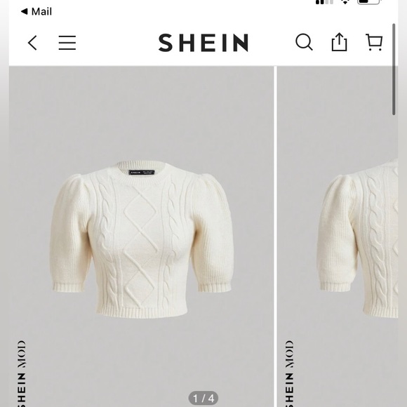 Cream short sleeve sweater. Brand new never worn. - Picture 4 of 5